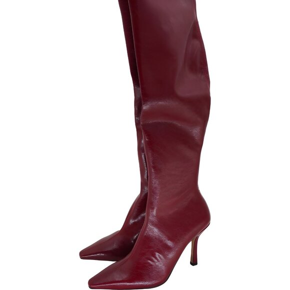 Steve Madden Red Over-The-Knee Boots Size 7.5 M for Women - Picture 2 of 6
